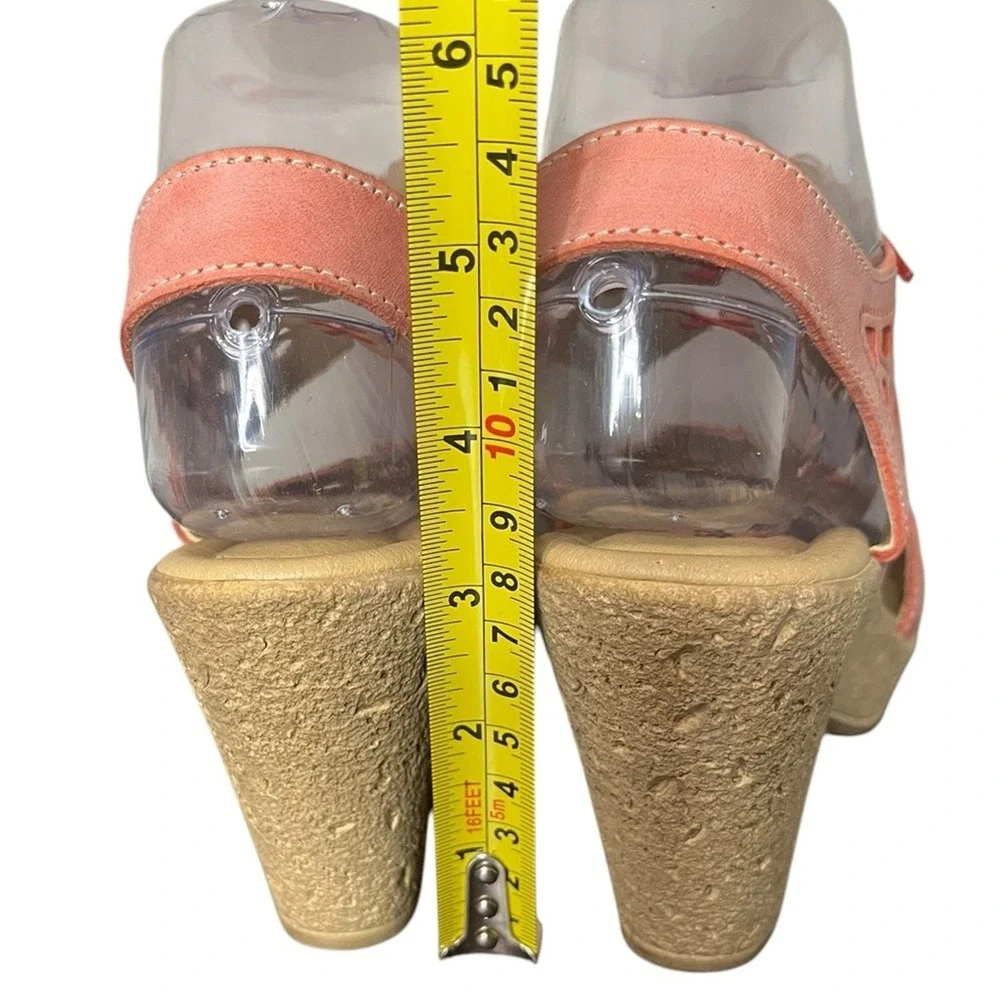 SPRING STEP Wedge Decorative Cut Out‎ Lace Up Closure Made In Italy Women's 5.5
